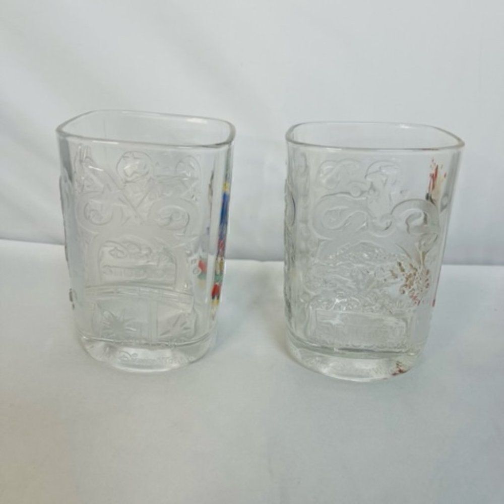 McDonalds Vintage 2000s Walt Disney World Mickey Mouse Kingdom Glasses Set Of 2. - Picture 7 of 7